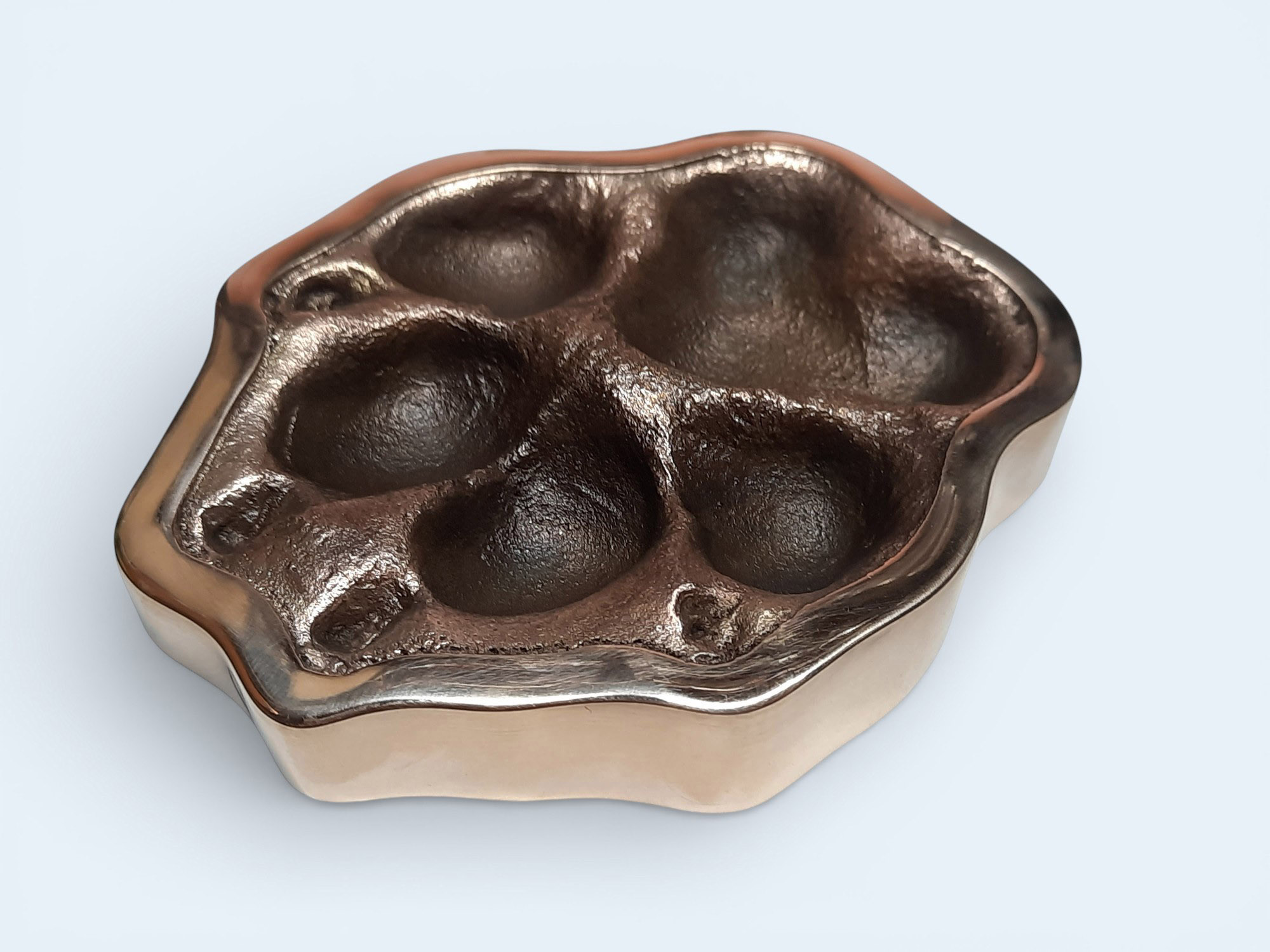 Bronze dog paw in imprint style